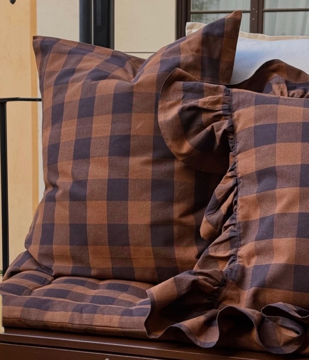 Long seat cushion brown