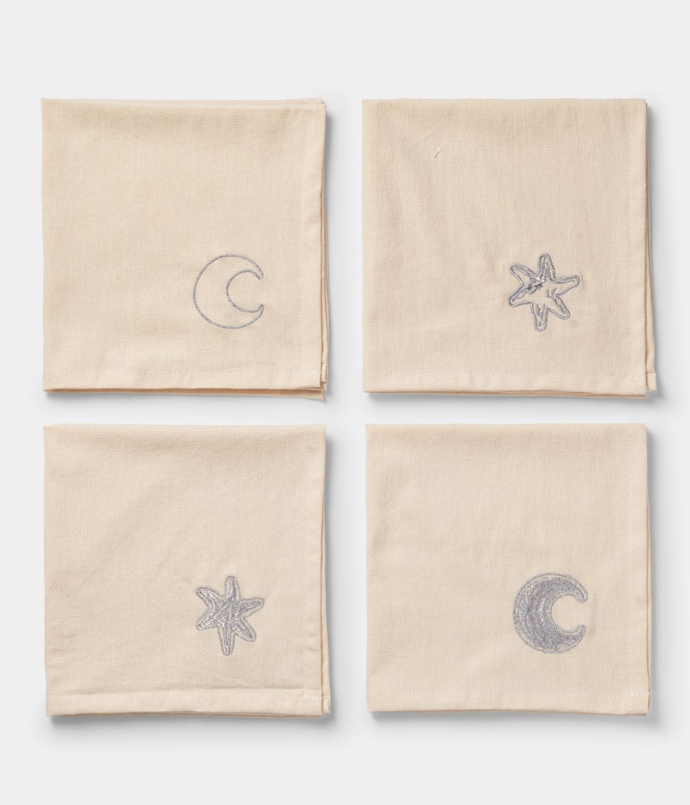 Napkin 4 pcs Astro Silver