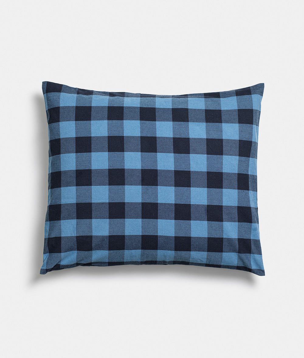 Cushion cover checked blue