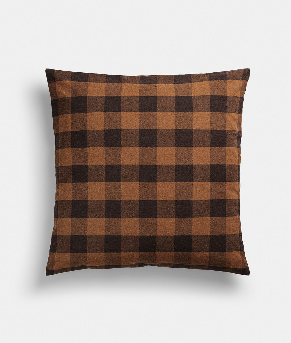 Cushion cover checked brown