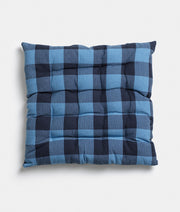 Seat cushion checked blue