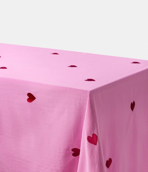 Tablecloth Pink Hearts (Pre-order)