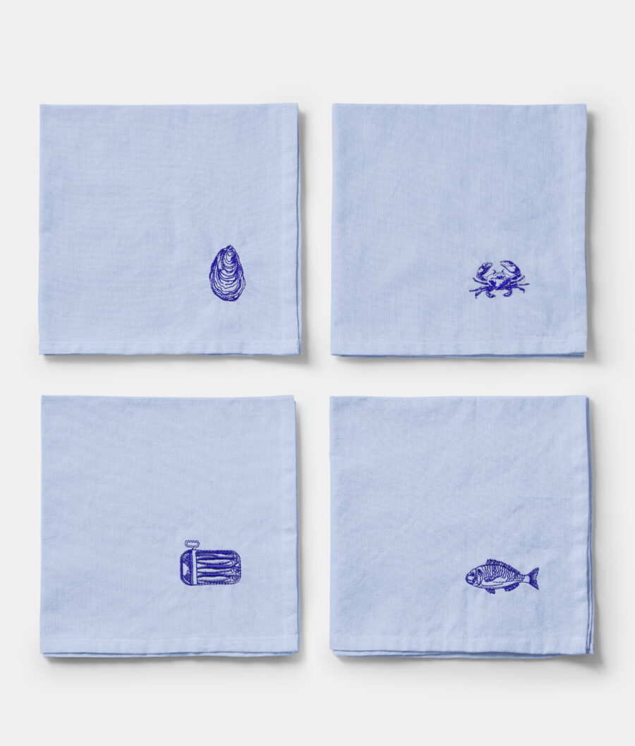 Napkin 4 pcs Josefin La Mer (Pre-order)