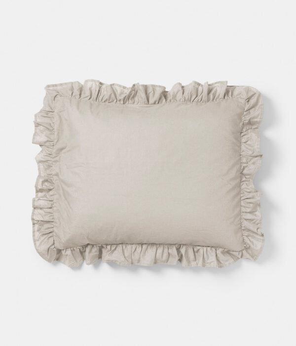 Frill pillow case Pebble