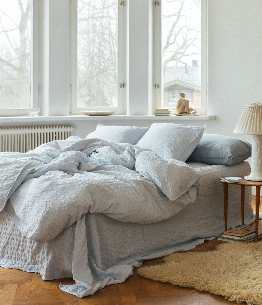 Midnatt Bedding Ellie Blue Seersucker 11